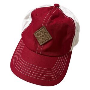 USC hat university of Southern California baseball cap adjustable red white EUC